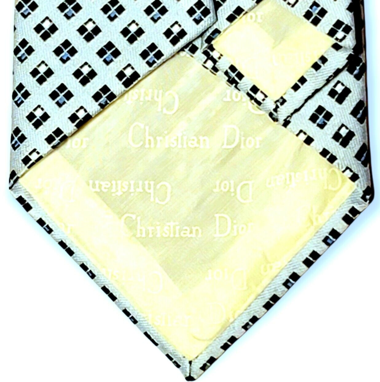 Vtg CHRISTIAN DIOR CRAVATES Polyester Tie     Lig… - image 5