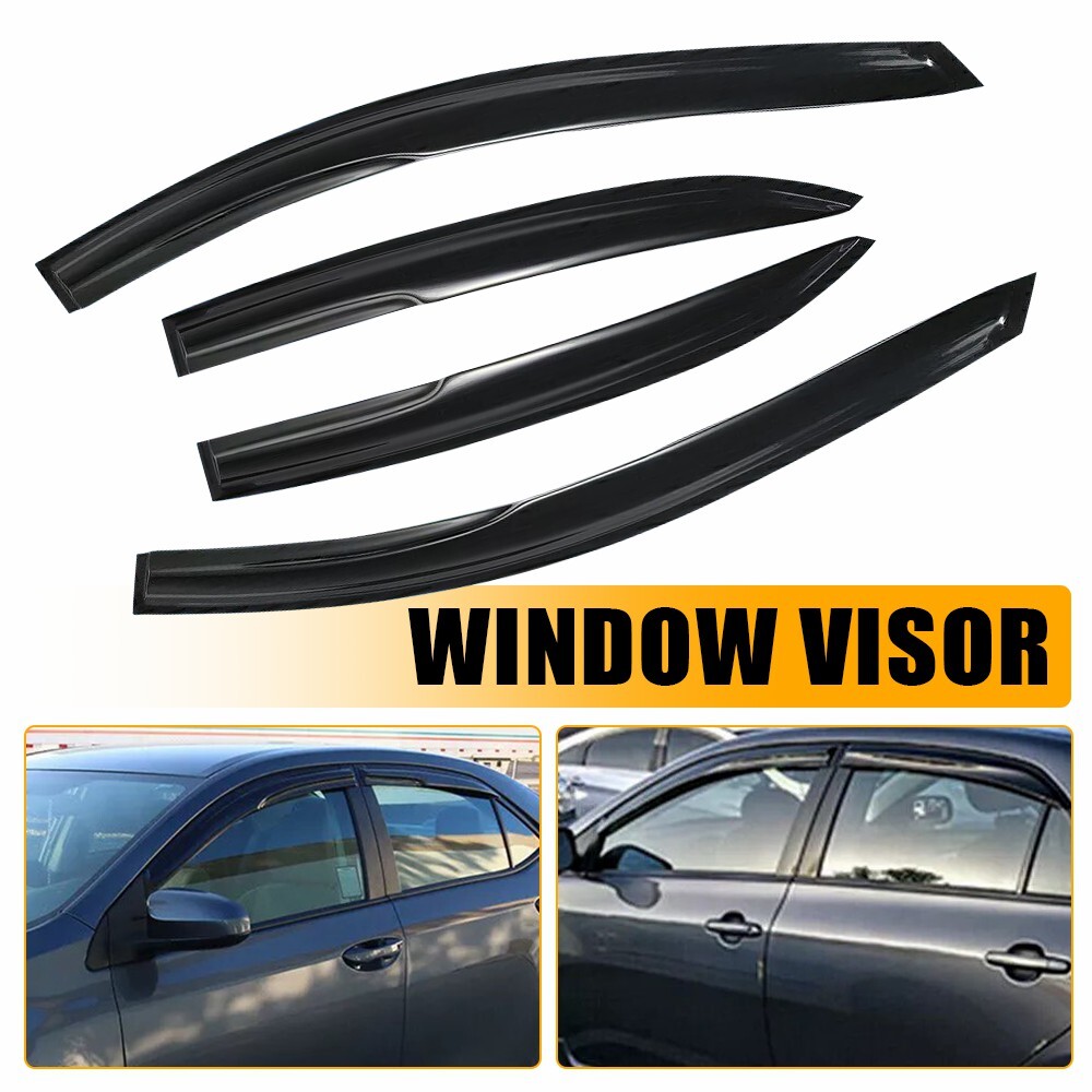 Window Vent Visors for 14-18 4Dr TOYOTA COROLLA Rain Guard Shade Wind Deflector