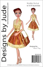 Rodeo Drive Doll Clothes Sewing Pattern for 15.75" City Girl Dolls Tonner