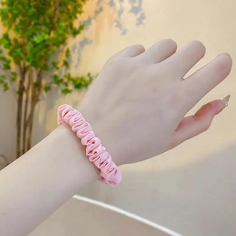 Corbatas elásticas de seda satinada 10 piezas bandas de puntos coloridas para mujeres Foto 4 de 4