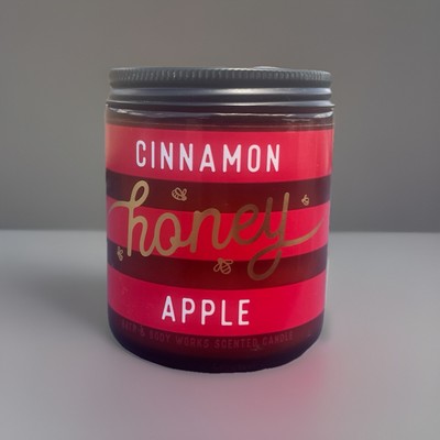 Bath & Body Works Cinnamon Honey Apple Single Wick Scented Candle Beeswax Rare