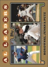 2008 Topps Gold Border #181 Joe Borowski Bobby Jenks J.J. Putz Card /2008