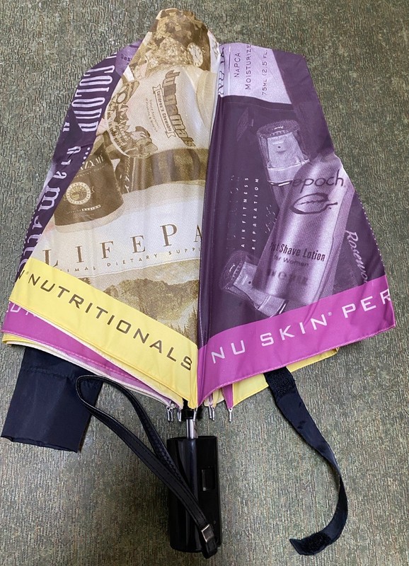 Vintage 40" Nu Skin Umbrellas - Telescoping Compact Umbrella 16" L - Collectible