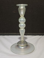 Steuben Carder Glass Verre de Soie Candlestic...