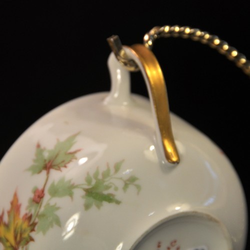 Limoges Haviland & Co 4 Cups & 4 Saucers Autumn Leaves Gold Handle 1894-1931 HTF - Picture 21 of 24