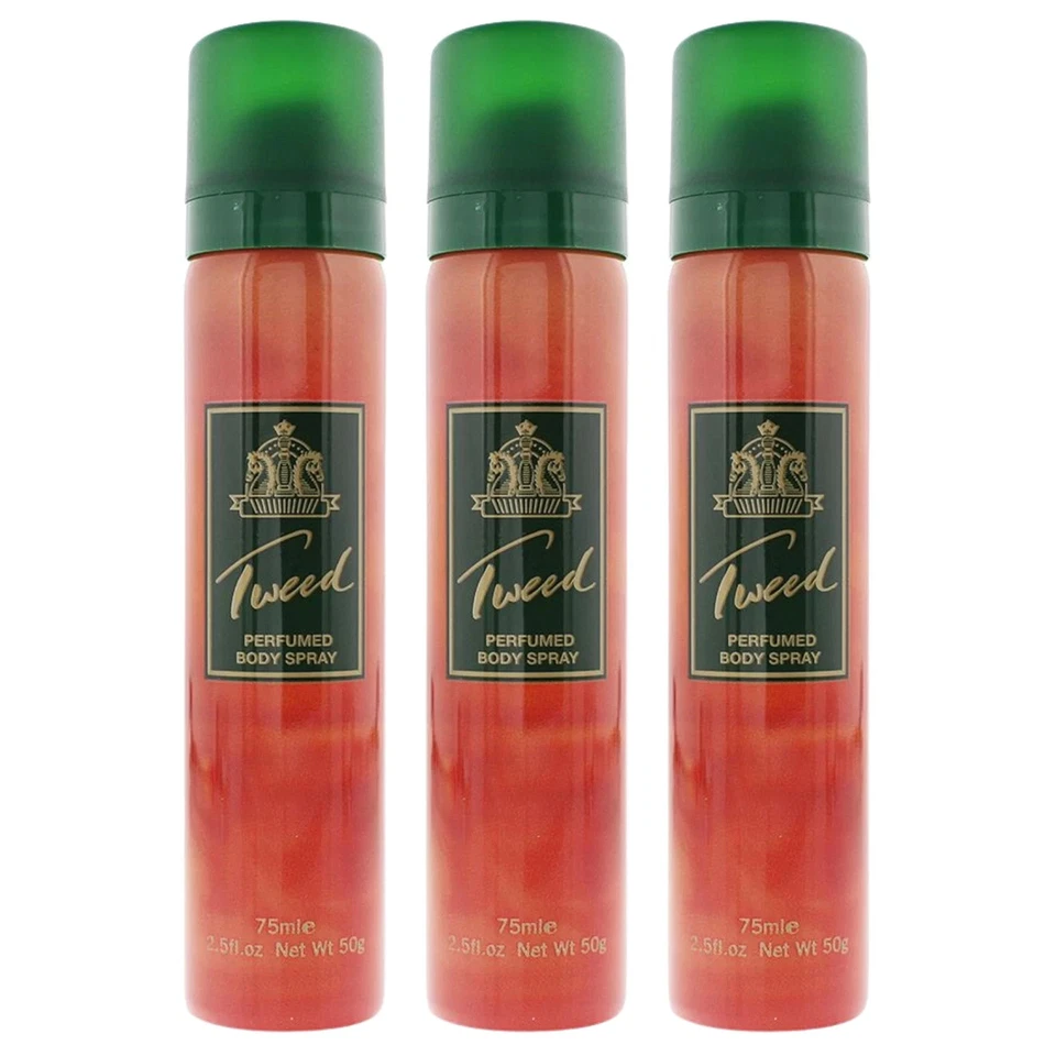 Taylor Of London Tweed Perfumed Body Spray for Her 75ml X 3 - New