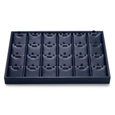 Oirlv Stackable 24 Gird Necklace Organizer Tray with Removable Jewelry Cards ...