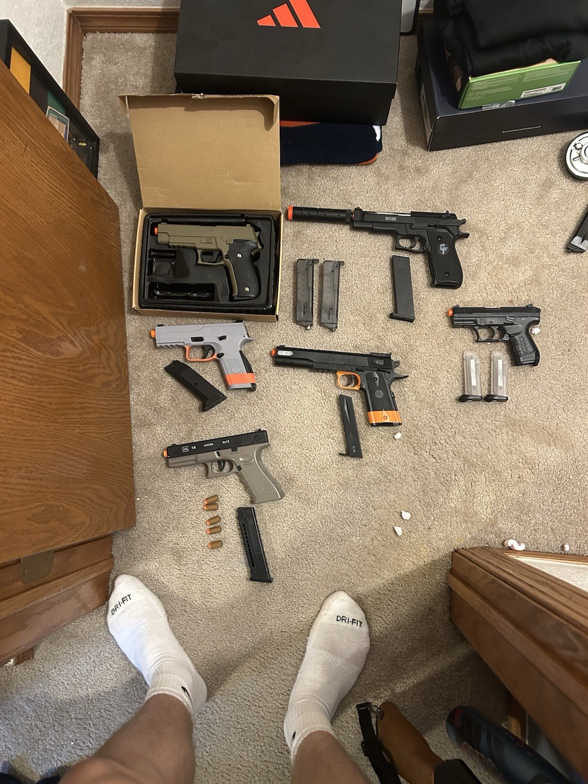Spring Powered Airsoft pistol guns