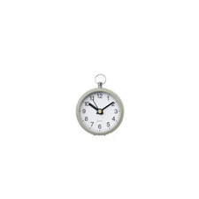 Creative Co-op Beige Metal Clock with Magnet Standard Wall Clock