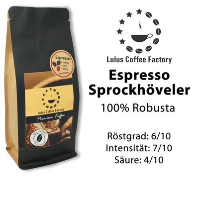 Lulus Coffee Factory - Espresso Der Sprockhövler - 250g - ganze Bohnen