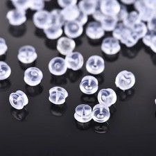 Earring Backs Clear Silicone Replacement Push Back Stopper Stud Earrings Jewelry