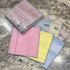 10 Pack Non Scratch Wire Dishcloth Microfiber Mesh Scrubber Reusable Kitchen Rag