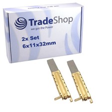 2x Motorkohlen Kohlebürsten 6 x 11 x 32mm f�...