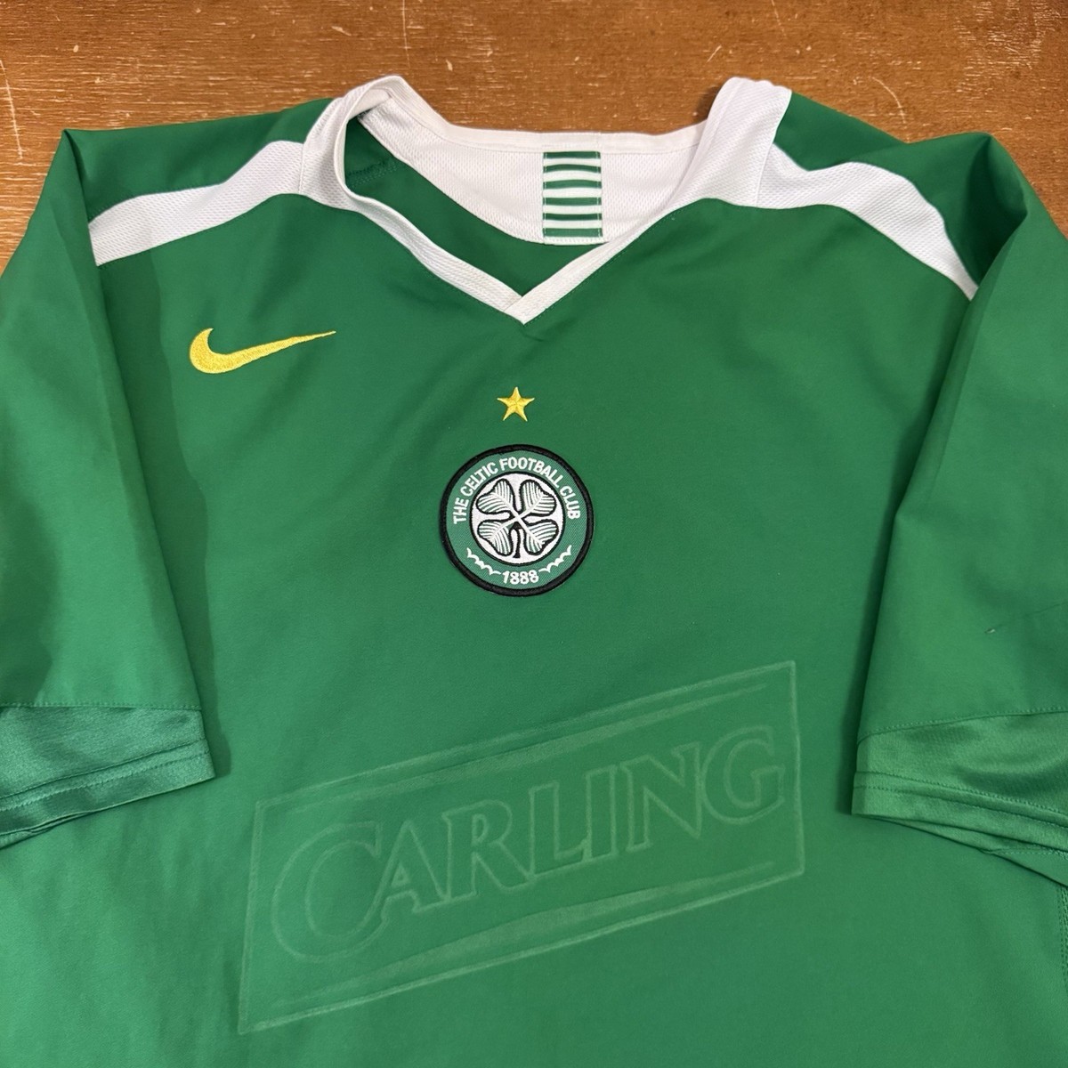 VINTAGE Celtic Shirt Soccer Jersey Mens Large Green 2005-2006 Away