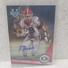 2023 Bowman University Chrome Autograph Brock Bowers Georgia Bulldogs #50