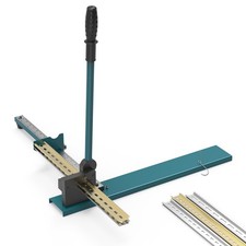  Din Rail Cutter, Double Groove Rail Cutter Tool w/Dual Scale Measuring Ruler