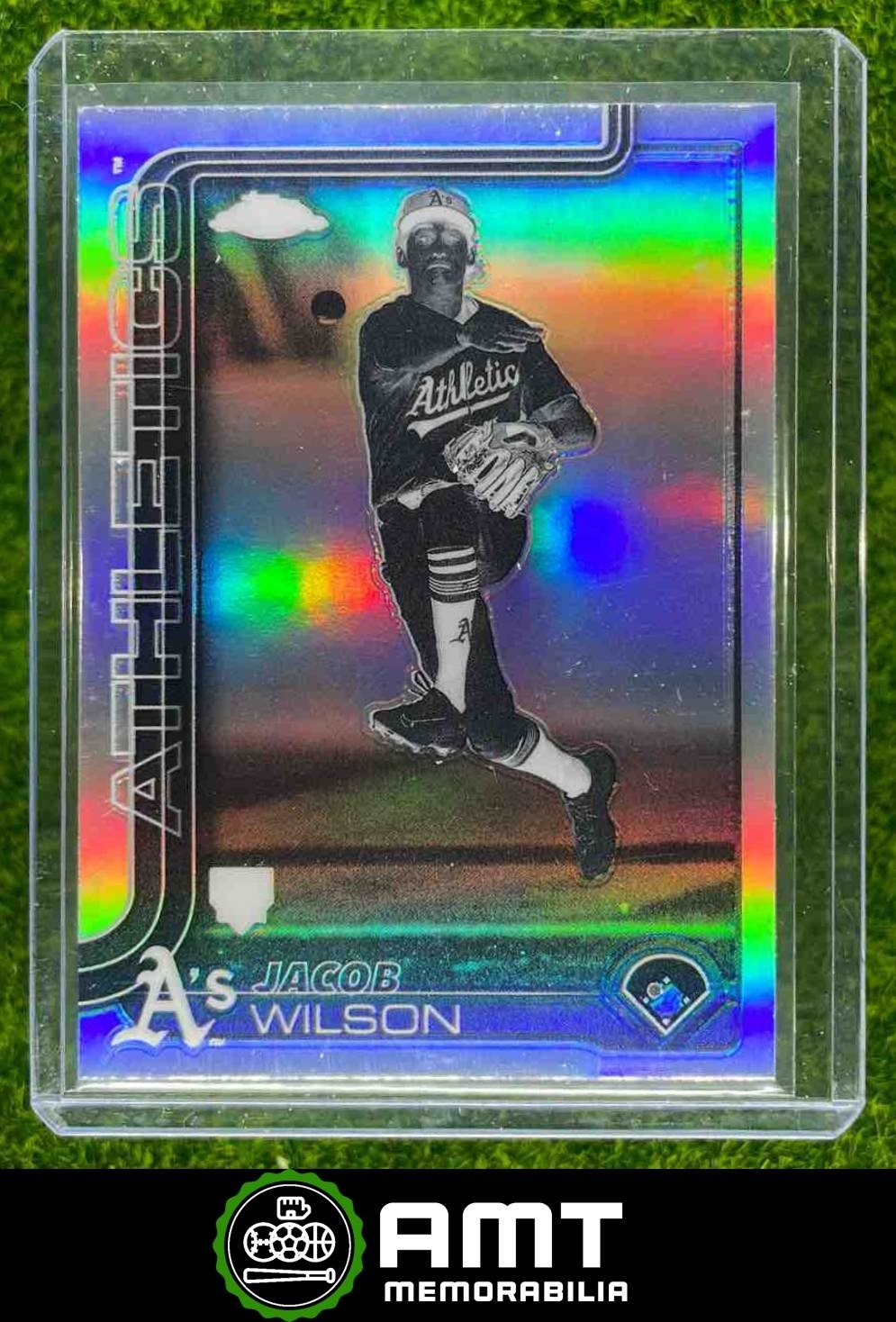 2025 Topps Chrome #96 Jacob Wilson Negative Refractor Oakland Athletics