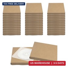 50 Pack CD Mailer Boxes 5.7 x 4.96 x 0.47 in Corrugated DVD Shipping Box Sleeves