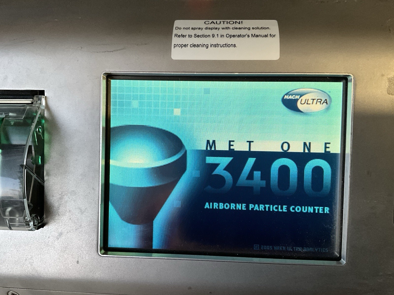 HACH ULTRA MET ONE 3400 COUNTER PARTICLE POWERS ON