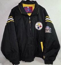 Vintage Men s Pro Player Pittsburgh Steelers NFL Puffer Jacket Size XL 90s