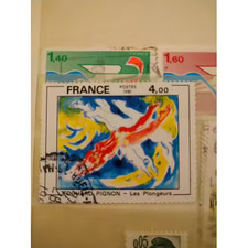 Timbre France 2168 "Les plongeurs" d'Édouard Pignon 4f 1981