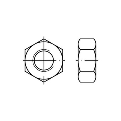 6AU Sechskantmutter Mutter Feingewinde M32x1,5 Stahl blank DIN934 10 Stück      
