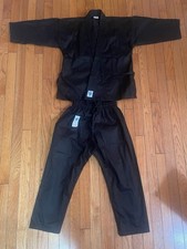 Warrior Brand Black Martial Arts Uniform Jacket & Pants Size 0