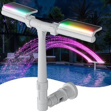 Solar-Powered Pool Fountain 10Color LED Light...