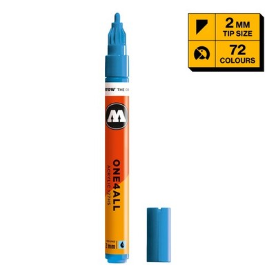Molotow One4All 127HS Refillable Acrylic Paint Markers - 2mm Tip - 72 Colours