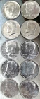 1966 Kennedy Half Dollars - 10 Each - 40% Silver - Brilliant Uncirculated - BU