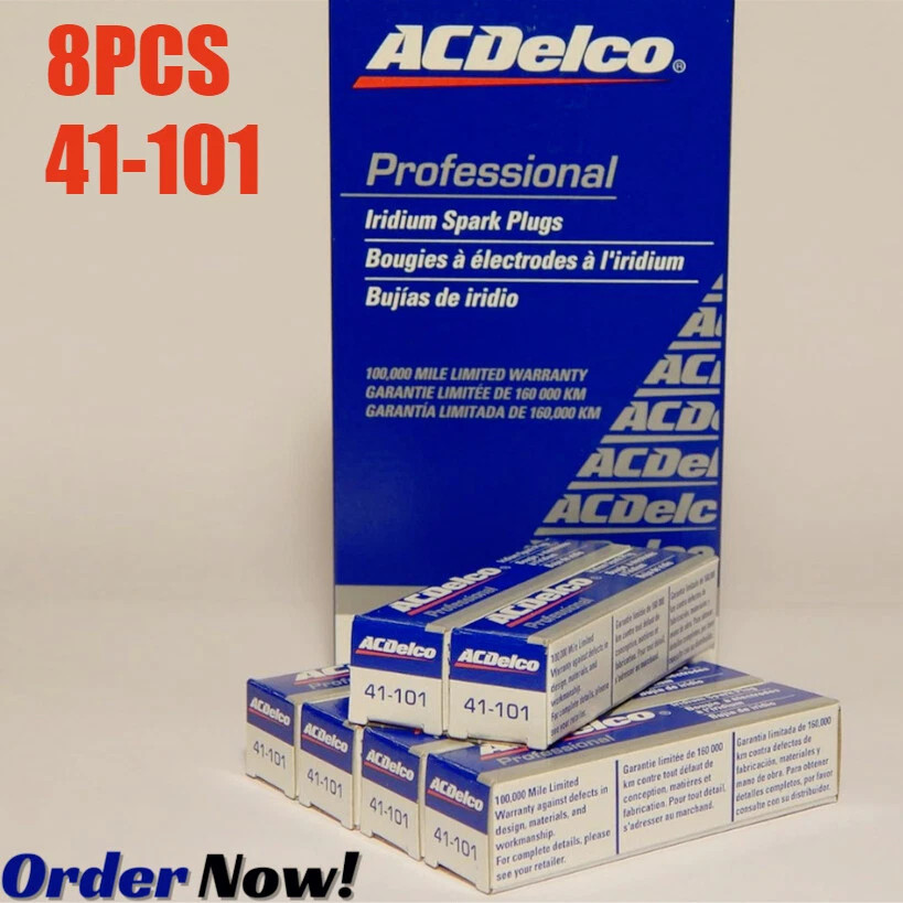 8pcs 41-101  12568387 Iridium Spark Plug for Buick Chevrolet GMC Pontiac ACDelco