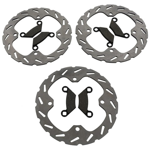 2011-2013 Polaris 550 Sportsman Front And Rear Sport Brake Rotors And Brake Pads