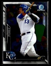 2016 Bowman Chrome #56 Salvador Perez Card Kansas City Royals