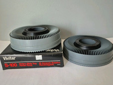 Vivitar S-100 Rotary Slide Trays Set of 2 Each Holds 100 2x2 Slides
