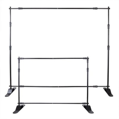 10-Piece Step-and-Repeat Stand Kit: Aluminum, Free-Standing, 66-120in Wide