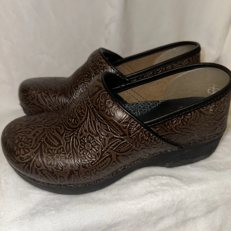 DANSKO XP20 CLOGS Brown Textured Details Women Sz 9-9.5 (39) - Image 2 of 4