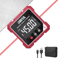 Digital Angle Finder with Laser Magnetic Digital Angle Gauge USB-C Rechargeable