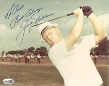 JACK NICKLAUS HAND SIGNED 8x10 COLOR PHOTO   VINTAGE RARE   TO BILL   JSA