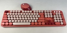 Mofii Wireless Keyboard Mouse Set Plum Pink Model: Sweet New/ Open Box 4 Pics