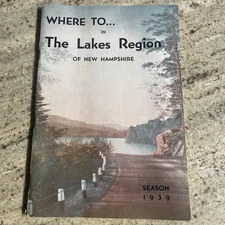 Vintage 1939 Where To… In The Lakes Region Of New Hampshire - Tourist Guide