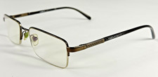 Versace MOD 1066 1363 Brown Metal Half Rim Rect 50-18-135 Eyeglasses FRAMES ONLY