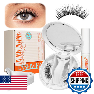 LASHVIEW Upgrade Magnetic Eyelashes with Applicator Soft Magnetic Eyelashes Natu