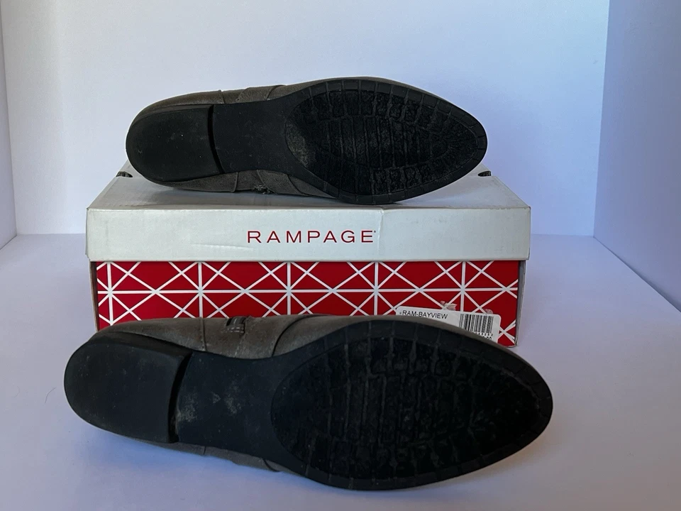 Botines grises para mujer Rampage Bayview talla 9 con caja cremallera al tobillo Foto 3 de 4