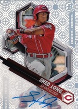 2018 Bowman High Tek Cincinnati Reds Shed Long Prospect Autographs