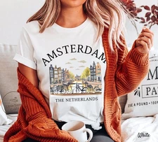 Amsterdam T-Shirt Travel Gift for Netherlands Lovers Souvenir Tee