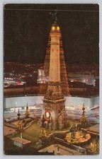 Postcard IN.33 Christmas ON THE CIRCLE INDIANAPOLIS, INDIANA