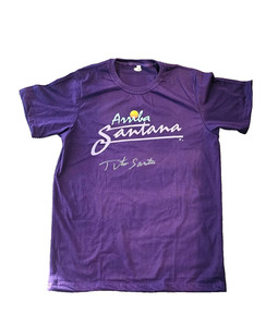 Signed WWE TITO SANTANA Purple T-Shirt Autographed X Large JSA COA