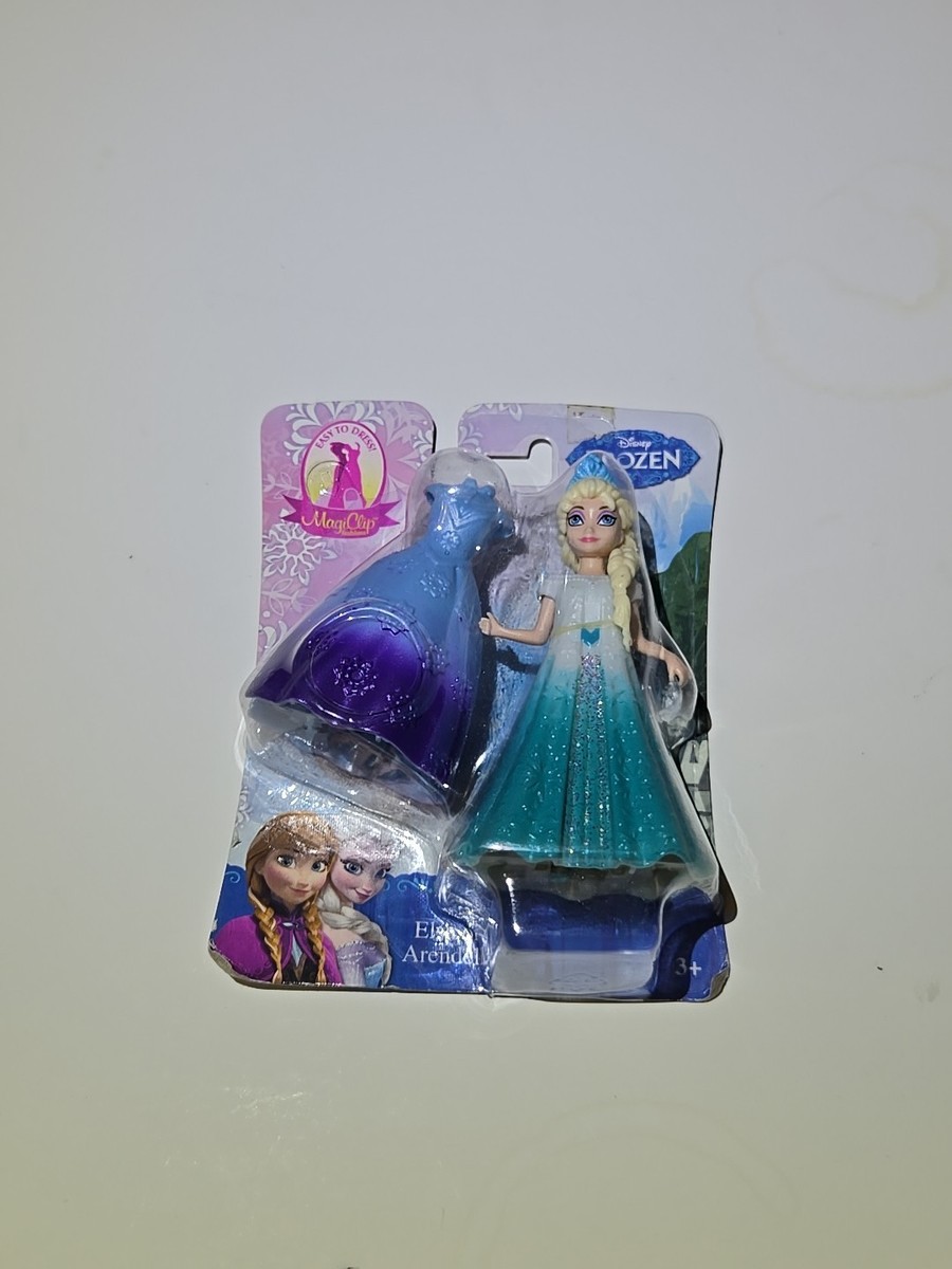 Rare Disney Frozen Magiclip Elsa Doll Includes 2 Clip-On Dresses