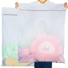 Vivifying Extra Large Mesh Laundry Bag, 2 Pack XXL Oversize Honeycomb Mesh Wa...
