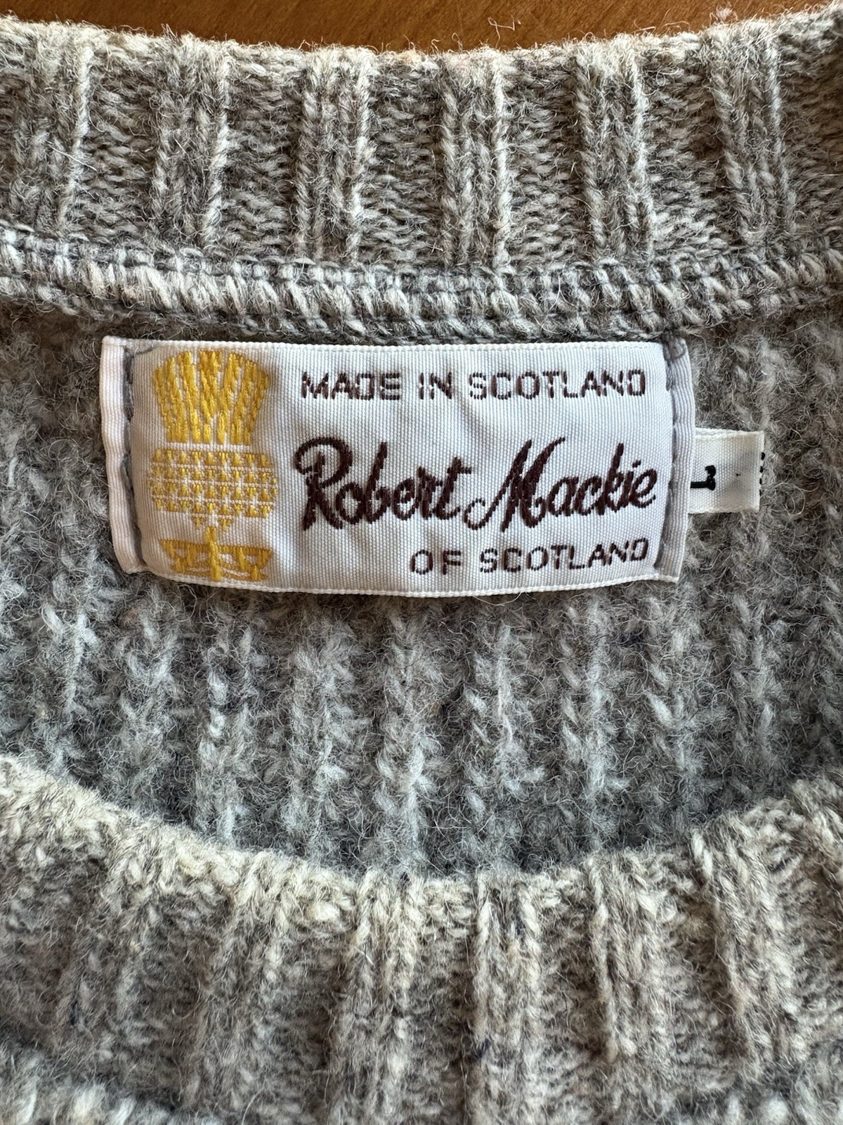  Vintage Robert Mackie Men’s Marled Wool Sweater Size Large Made In Scotland  